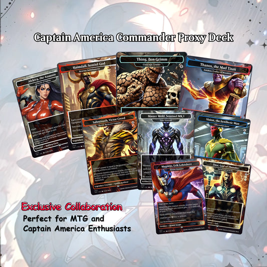 C.a.p.t.a.i.n A.m.e.r.i.c.a EDH Deck, 113 Cards, 13 Sideboard, Includes all major characters, C.a.p.t.a.i.n A.m.e.r.i.c.