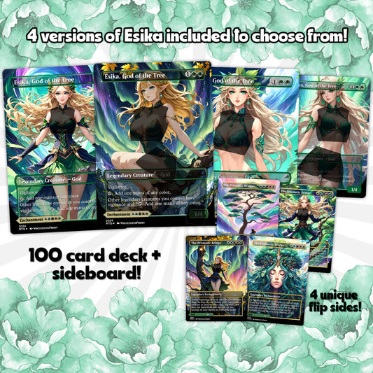 Esika God of the Tree Anime Waifu Proxy Commander Deck Custom Proxy EDH Superfriends English High Quality Cards