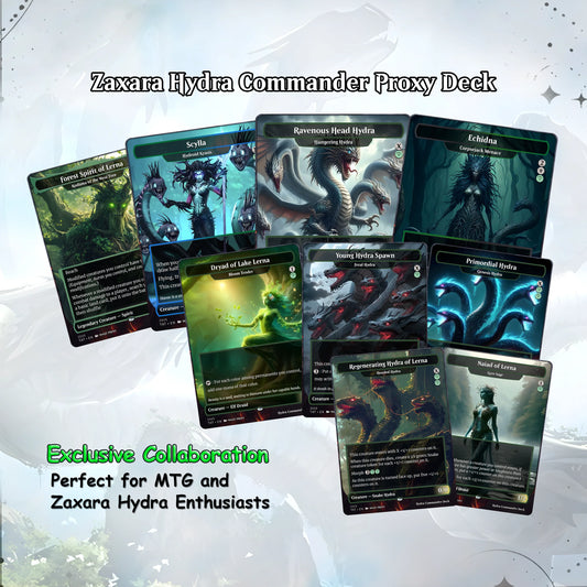 Hydra Commander cEDH Deck - Hydra Commander Magic Commander - Magic Proxy Deck with 170+ Unique Cards - Custom Cards MTG