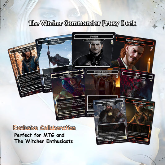 The Witcher Commander cEDH Deck - The Witcher Commander Magic Commander - Magic Proxy Deck with 160+ Unique Cards - Cust
