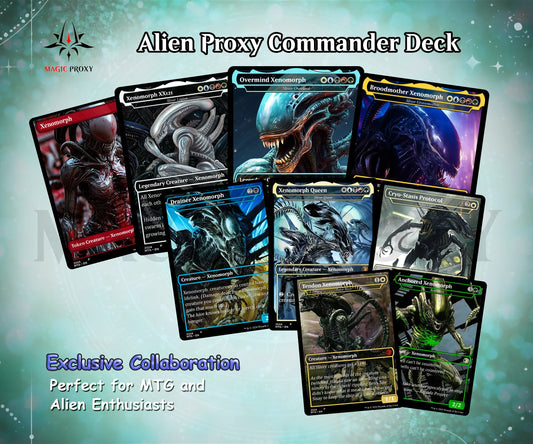 Alien Commander cEDH Deck - Alien Commander Magic Commander - Magic Proxy Deck with 170+ Unique Cards - Custom Cards MTG