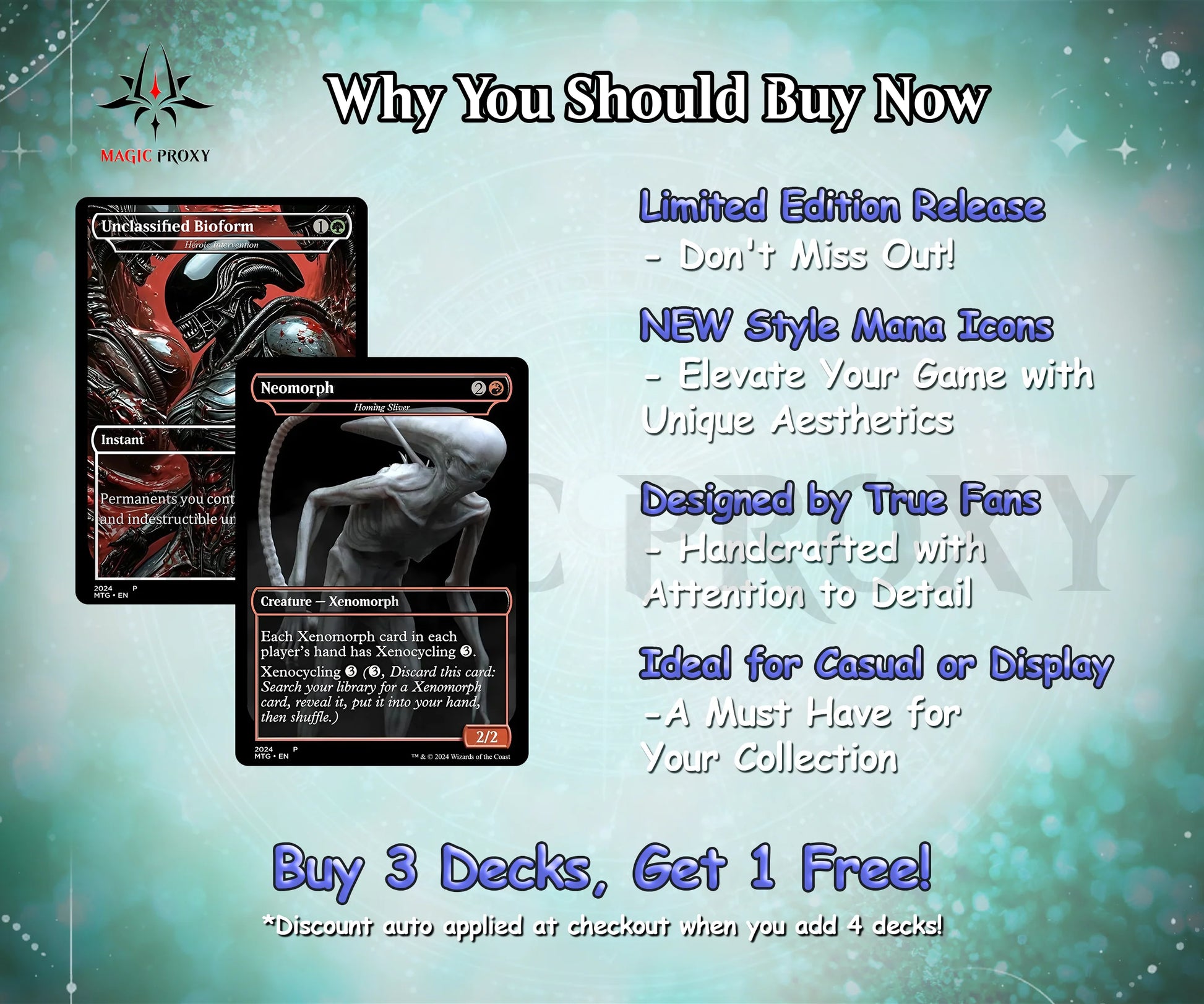 Alien Commander cEDH Deck - Alien Commander Magic Commander - Magic Proxy Deck with 170+ Unique Cards - Custom Cards MTG