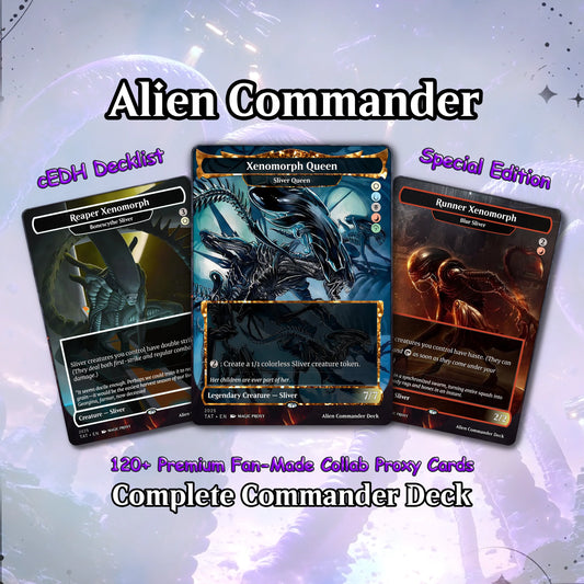 Alien Commander Deck • Alien Mtg Proxy Deck • Mtg Commander Deck • Custom MTG card • Magic The Gathering • Mtg Proxy Com