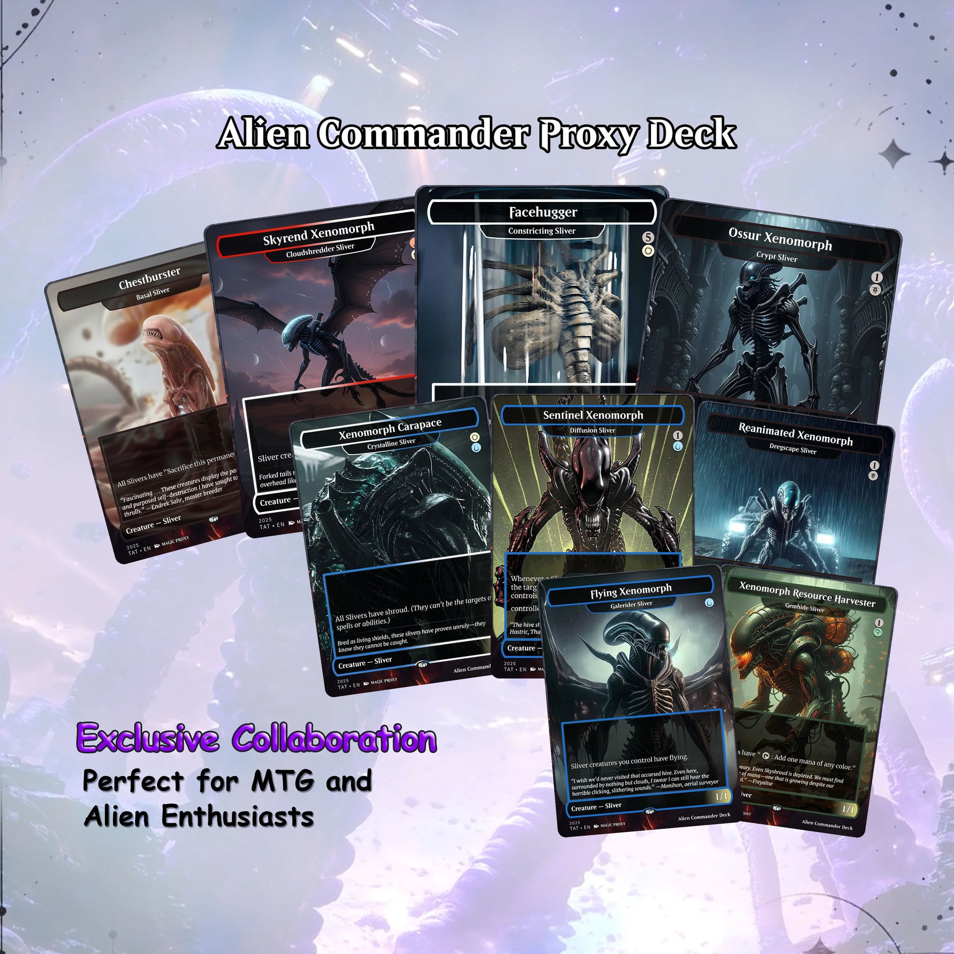 Alien Commander Deck • Alien Mtg Proxy Deck • Mtg Commander Deck • Custom MTG card • Magic The Gathering • Mtg Proxy Com