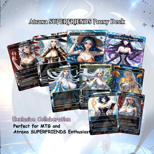 Atraxa SUPERFRIENDS Anime Waifu Proxy Commander Deck Custom Proxy EDH English High Quality Cards