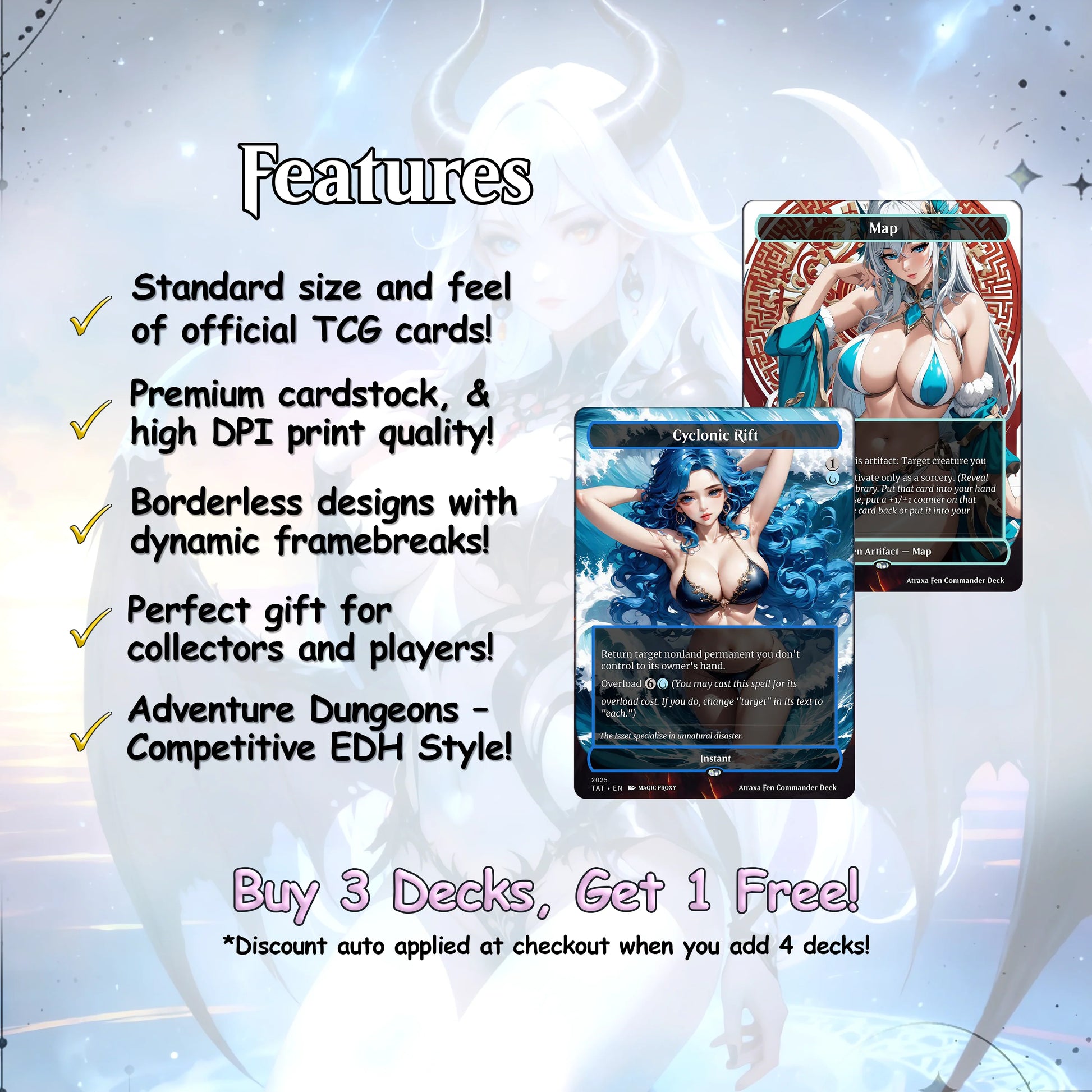 Atraxa SUPERFRIENDS Anime Waifu Proxy Commander Deck Custom Proxy EDH English High Quality Cards