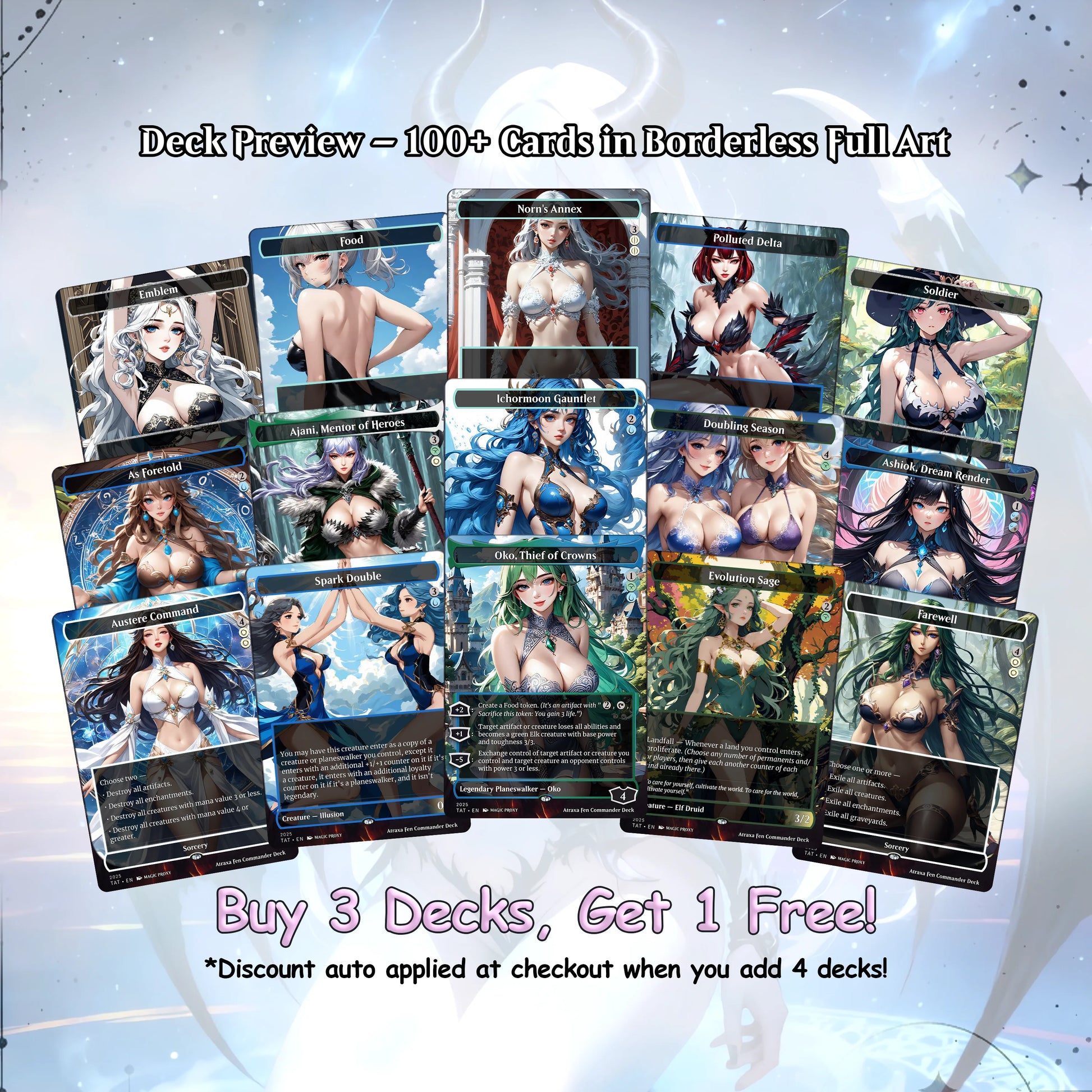 Atraxa SUPERFRIENDS Anime Waifu Proxy Commander Deck Custom Proxy EDH English High Quality Cards