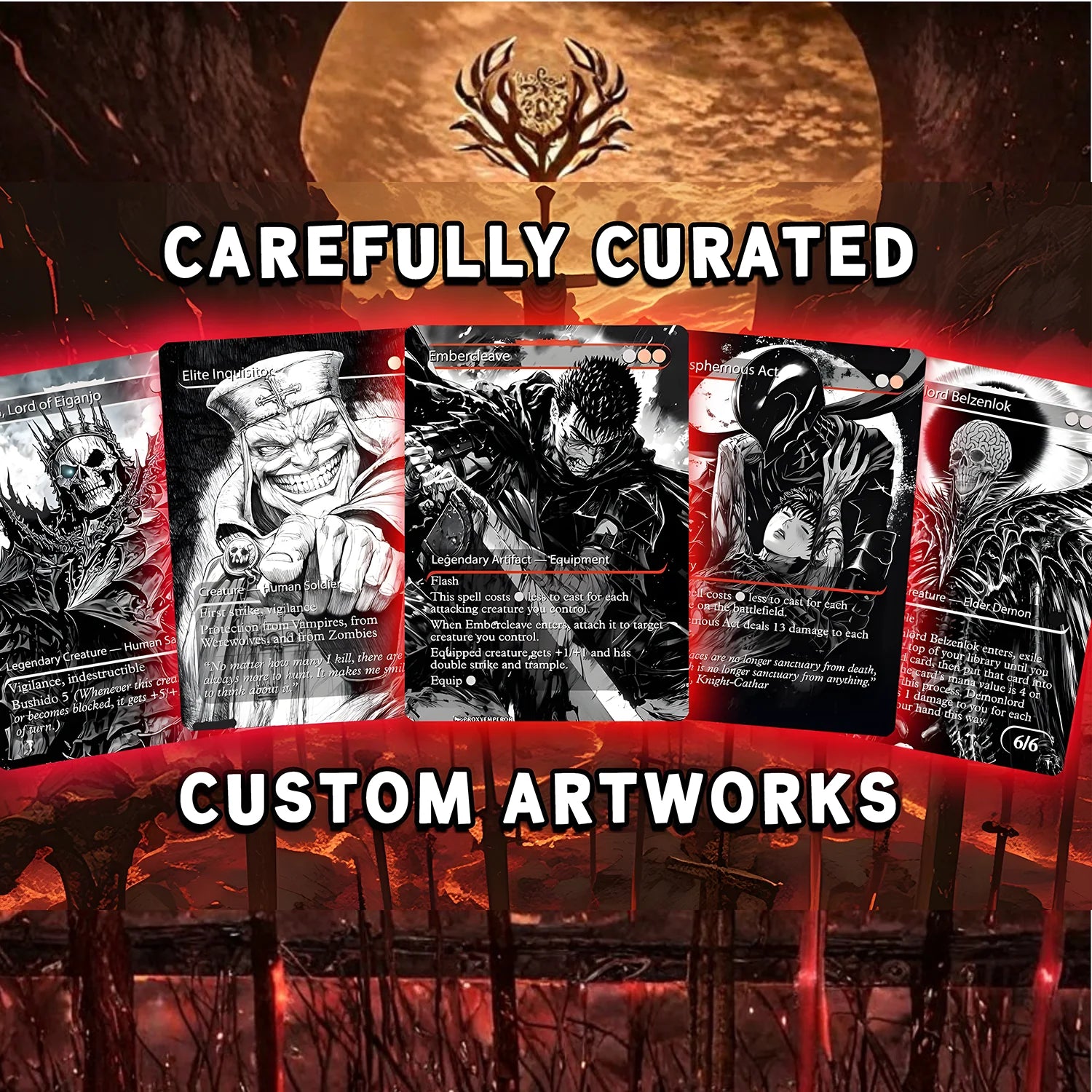 Berserk Fan Deck – Isshin Commander Deck - Anime Proxy – EDH 100+ Cards – Custom Fan Deck