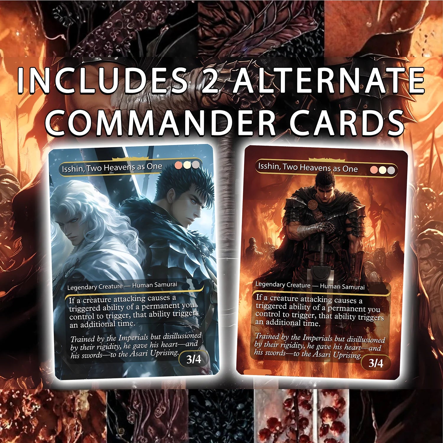 Berserk Fan Deck – Isshin Commander Deck - Anime Proxy – EDH 100+ Cards – Custom Fan Deck