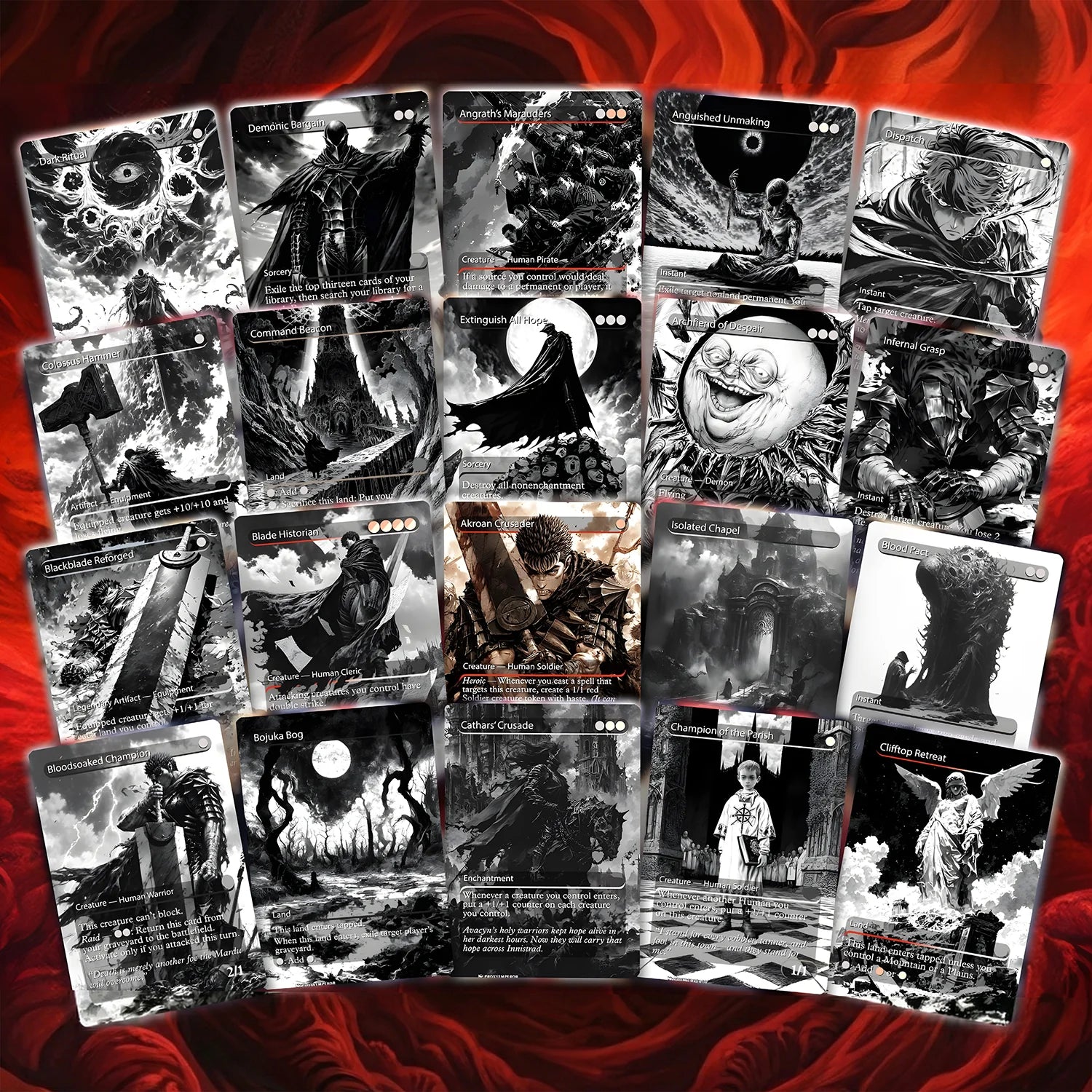 Berserk Fan Deck – Isshin Commander Deck - Anime Proxy – EDH 100+ Cards – Custom Fan Deck