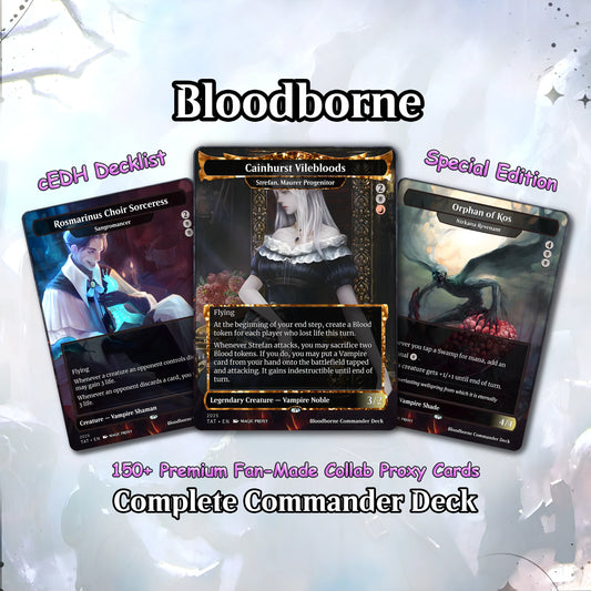 Bloodborne Commander cEDH Deck - Bloodborne Commander Magic Commander - Magic Proxy Deck with 150+ Unique Cards - Custom