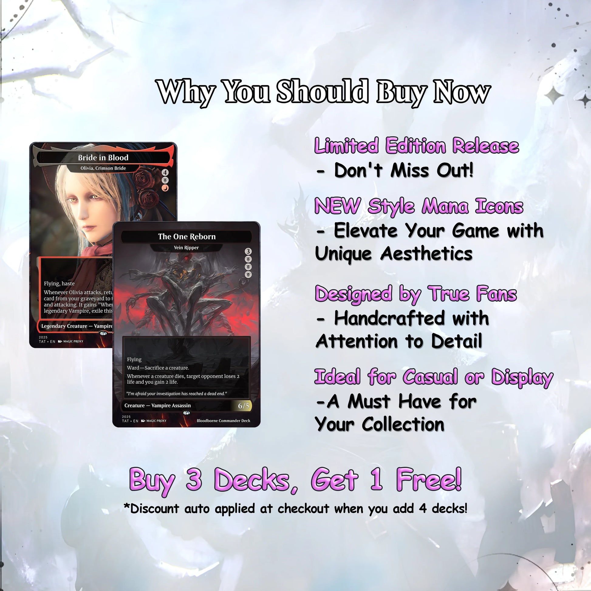 Bloodborne Commander cEDH Deck - Bloodborne Commander Magic Commander - Magic Proxy Deck with 150+ Unique Cards - Custom