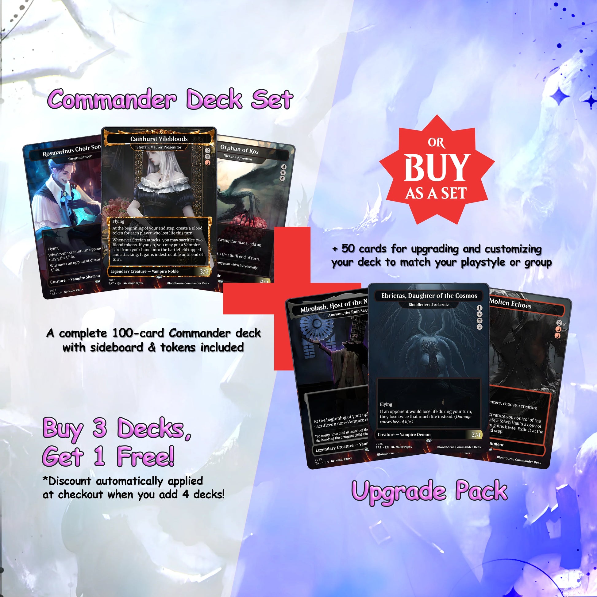 Bloodborne Commander cEDH Deck - Bloodborne Commander Magic Commander - Magic Proxy Deck with 150+ Unique Cards - Custom