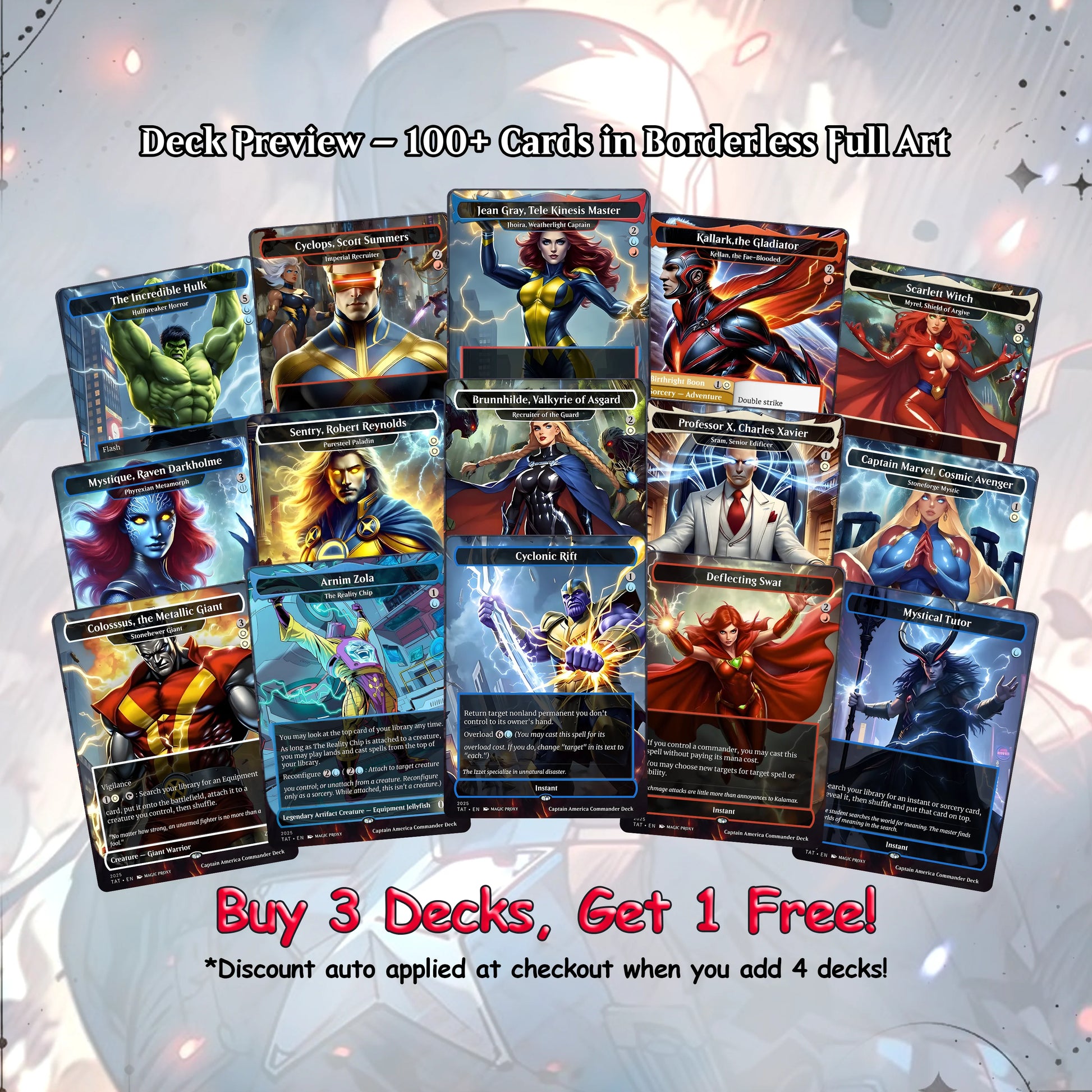 C.a.p.t.a.i.n A.m.e.r.i.c.a EDH Deck, 113 Cards, 13 Sideboard, Includes all major characters, C.a.p.t.a.i.n A.m.e.r.i.c.
