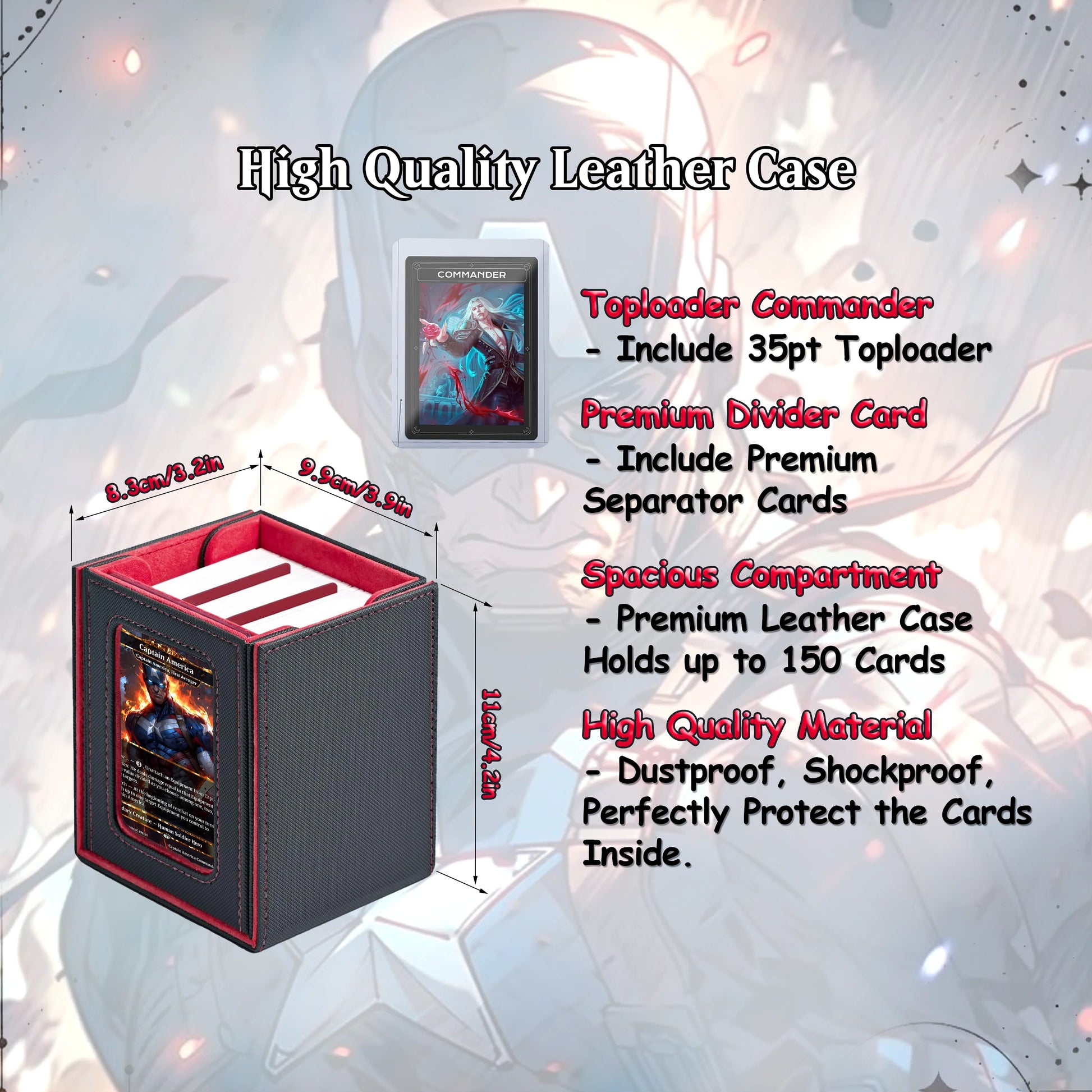 C.a.p.t.a.i.n A.m.e.r.i.c.a EDH Deck, 113 Cards, 13 Sideboard, Includes all major characters, C.a.p.t.a.i.n A.m.e.r.i.c.