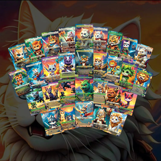 Cat Commander Tribal Deck, High Quality MTG Proxies for Commander EDH, Arahbo, Roar or the World Full 100 Card Deck with