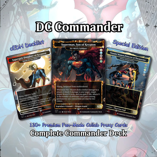 D.C Commander Deck • S.u.p.e.r.m.a.n • Forge a New Legacy in the MTG Multiverse! • Custom MTG Cards • Premium Proxy Card