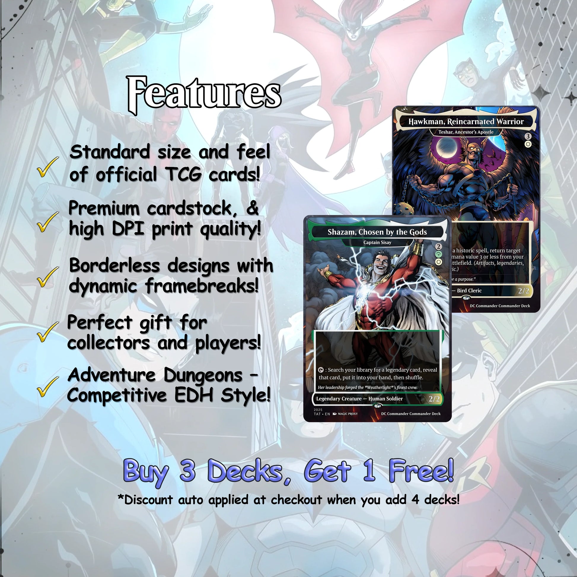D.C Commander Deck • S.u.p.e.r.m.a.n • Forge a New Legacy in the MTG Multiverse! • Custom MTG Cards • Premium Proxy Card