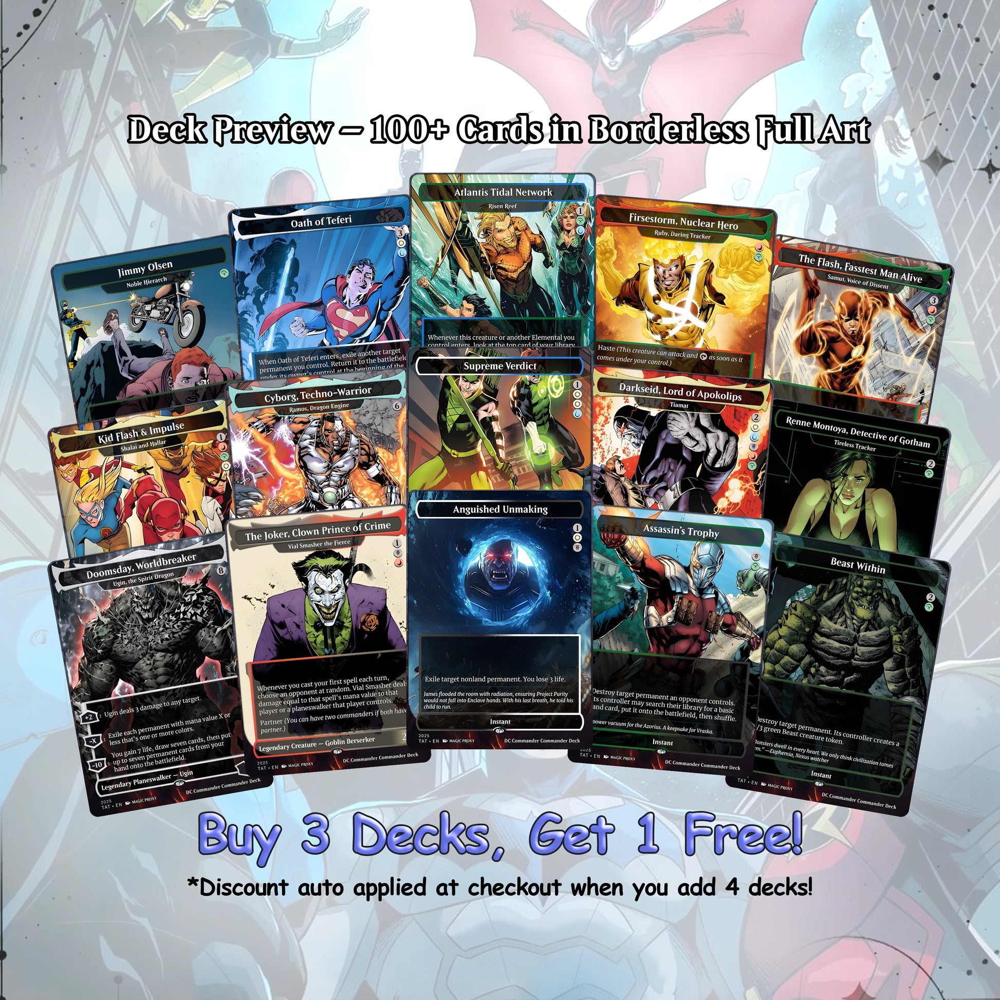 D.C Commander Deck • S.u.p.e.r.m.a.n • Forge a New Legacy in the MTG Multiverse! • Custom MTG Cards • Premium Proxy Card
