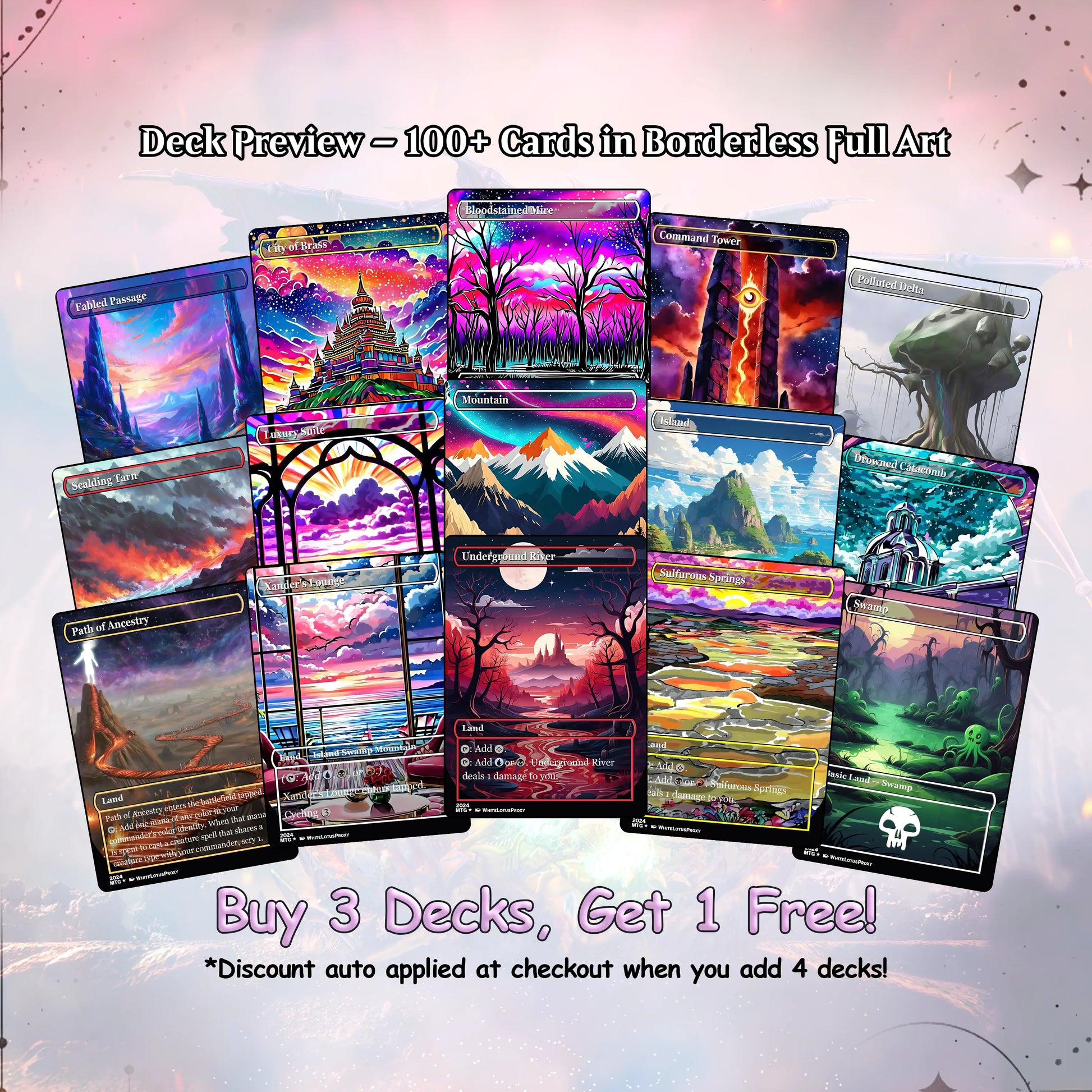 Demon Tribal Anime Style Waifu Proxy Commander Deck Special Edition Custom MTG EDH Deck English High Quality Cards