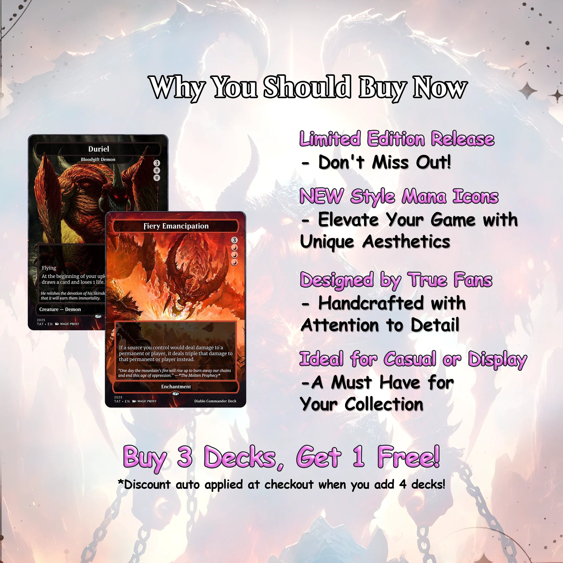 Diablo Commander cEDH Deck - Diablo Commander Magic Commander - Magic Proxy Deck with 170+ Unique Cards - Custom Cards M