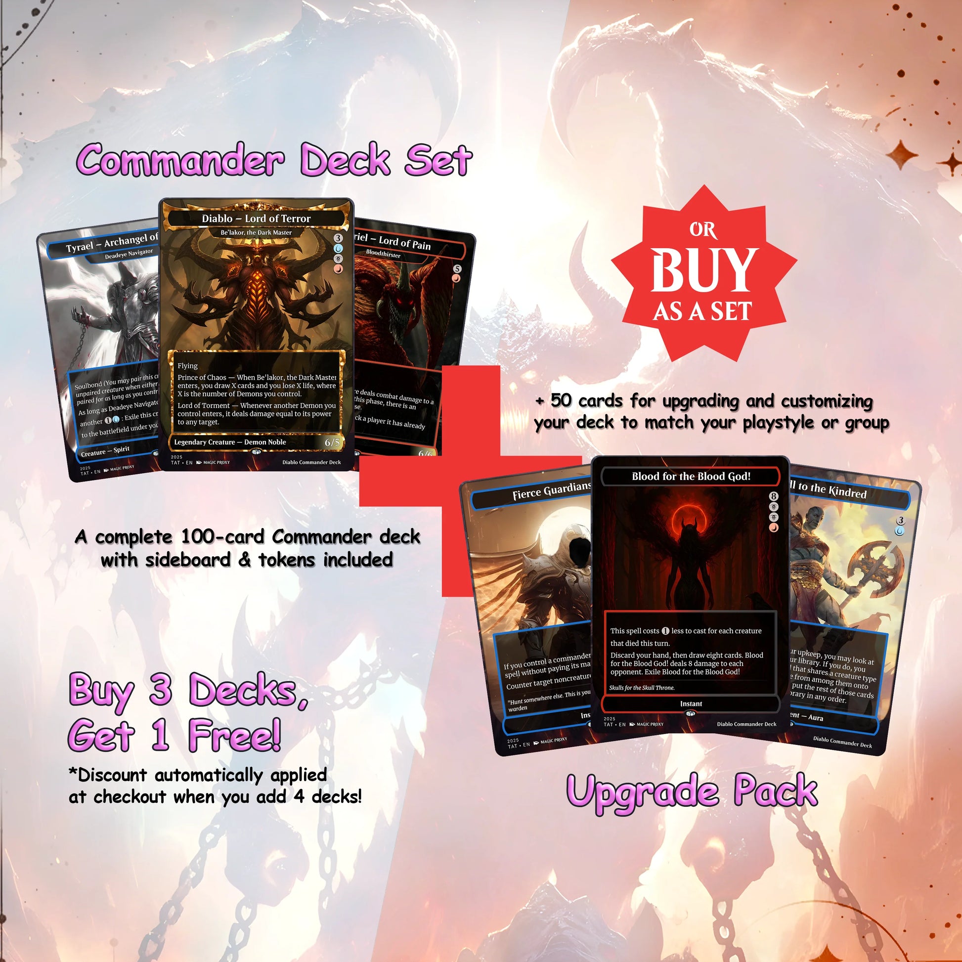 Diablo Commander cEDH Deck - Diablo Commander Magic Commander - Magic Proxy Deck with 170+ Unique Cards - Custom Cards M
