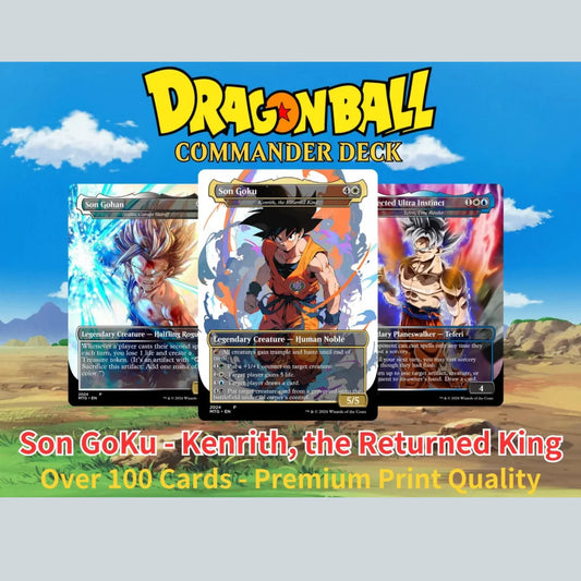 Dragon Ball Commander Deck • Dragon Ball Proxy Deck • M.t.g Commander Deck • Custom M.T.G card • Magic Proxies • Son Gok