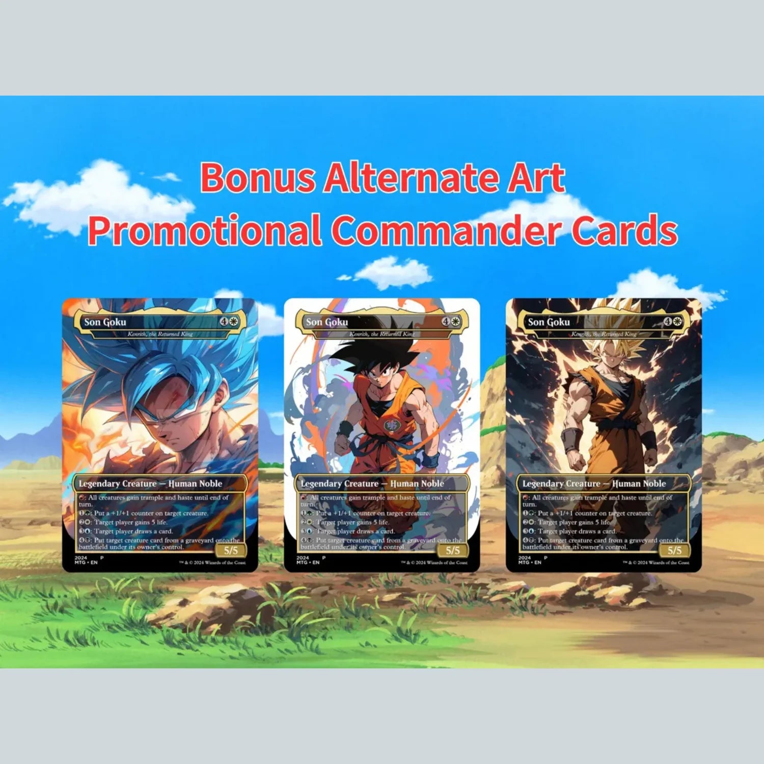 Dragon Ball Commander Deck • Dragon Ball Proxy Deck • M.t.g Commander Deck • Custom M.T.G card • Magic Proxies • Son Gok