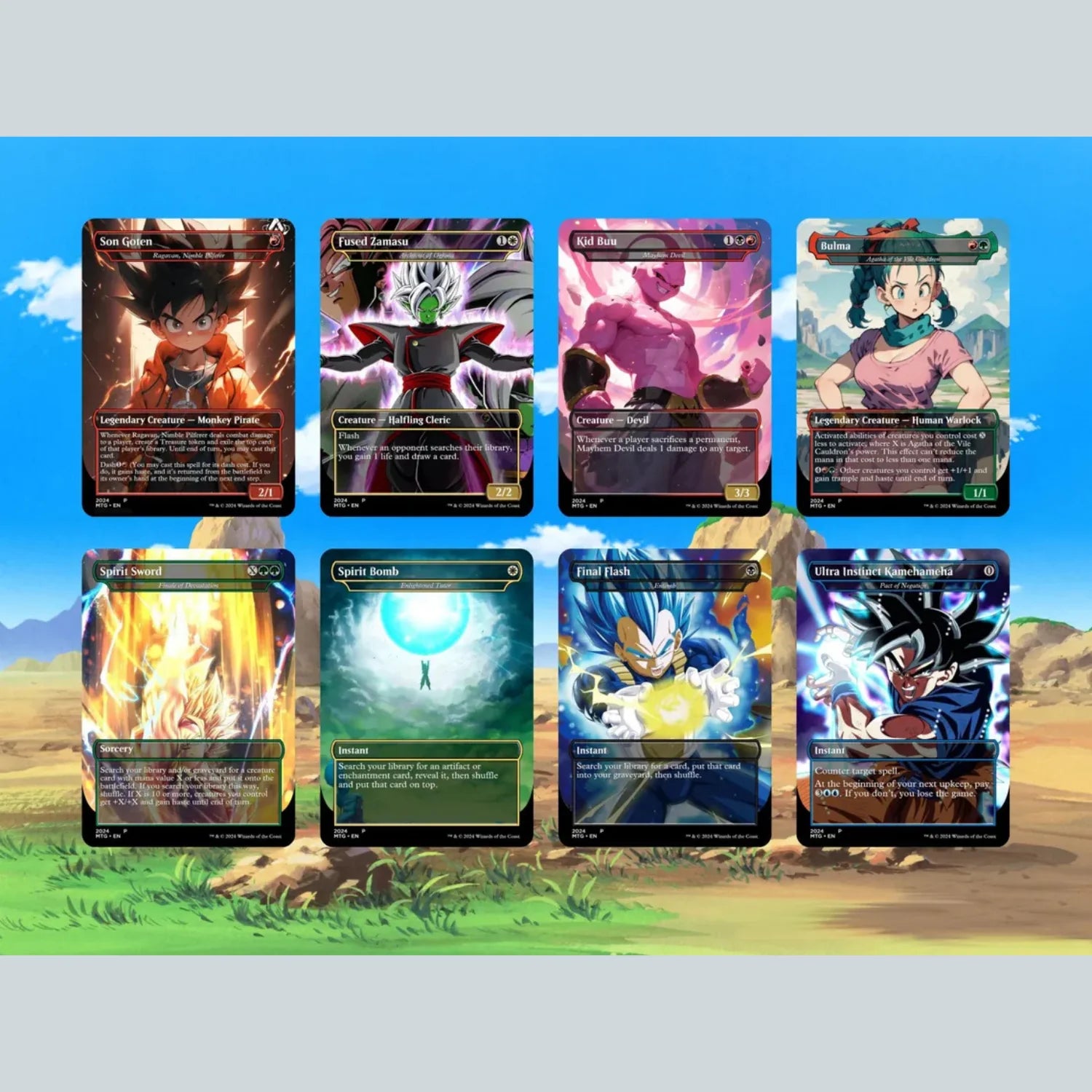 Dragon Ball Commander Deck • Dragon Ball Proxy Deck • M.t.g Commander Deck • Custom M.T.G card • Magic Proxies • Son Gok