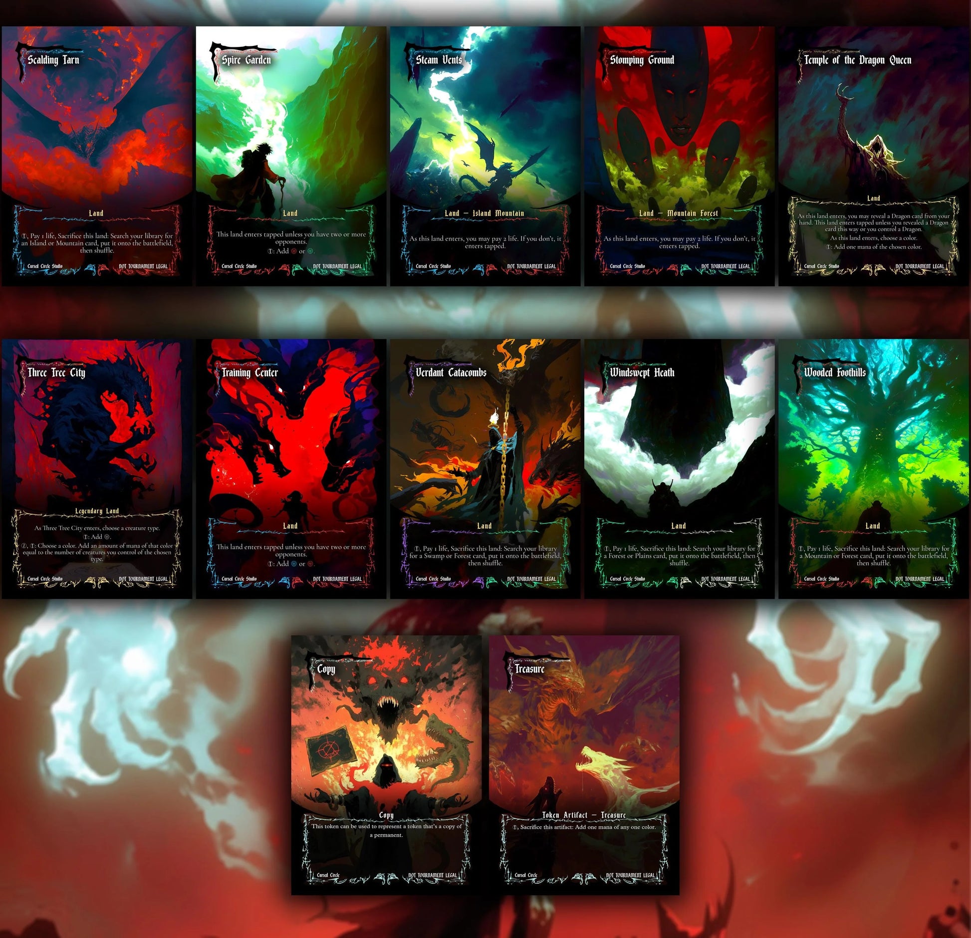 Dragon Duplication Tribal Proxy Commander Deck Custom MTG EDH Deck