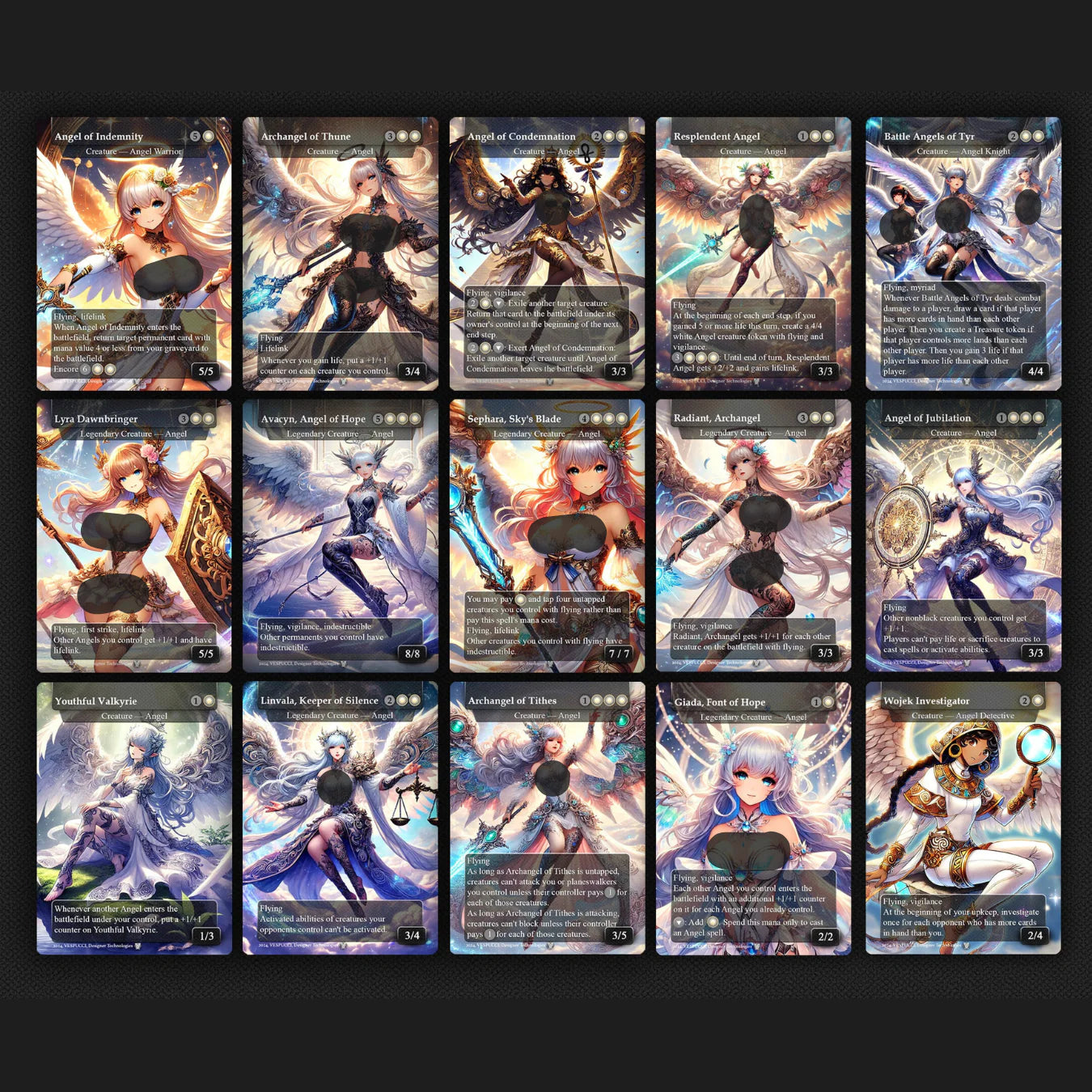 Giada Angel Anime Style Waifu Tribal Commander Deck Special Edition Custom Proxy Deck Art For EDH High Quality Cards 108