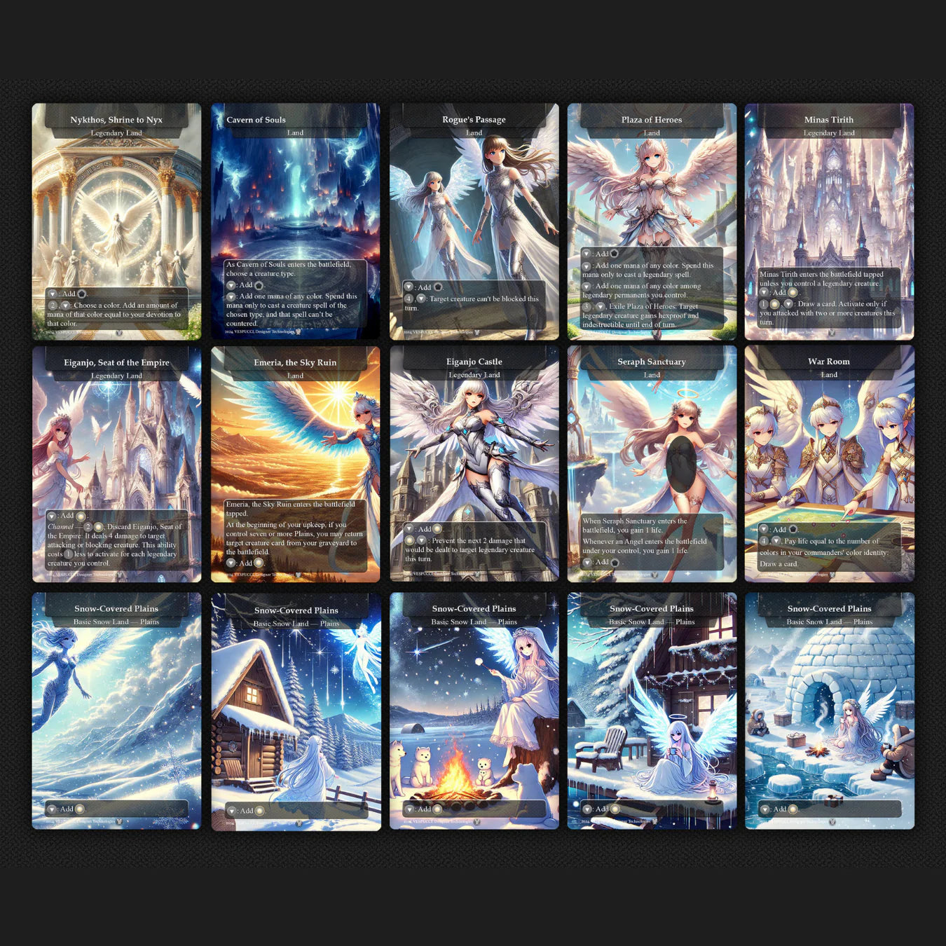 Giada Angel Anime Style Waifu Tribal Commander Deck Special Edition Custom Proxy Deck Art For EDH High Quality Cards 108