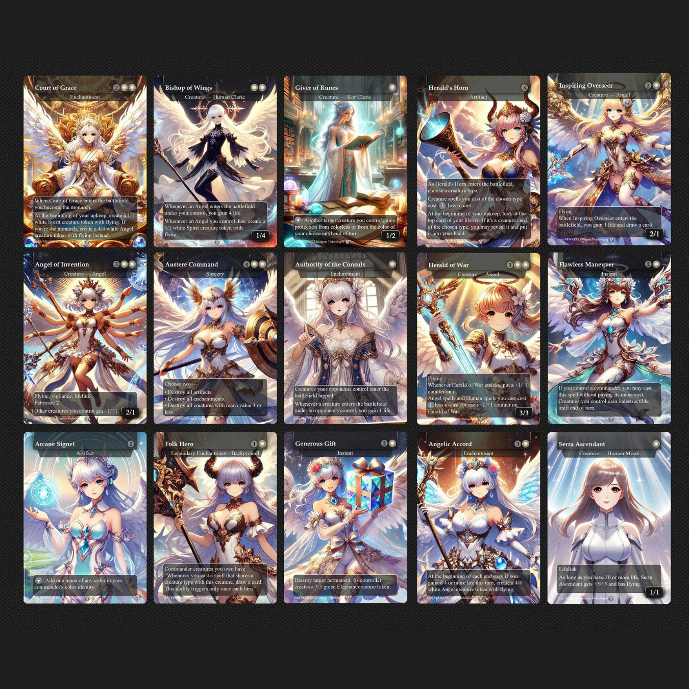 Giada Angel Anime Style Waifu Tribal Commander Deck Special Edition Custom Proxy Deck Art For EDH High Quality Cards 108