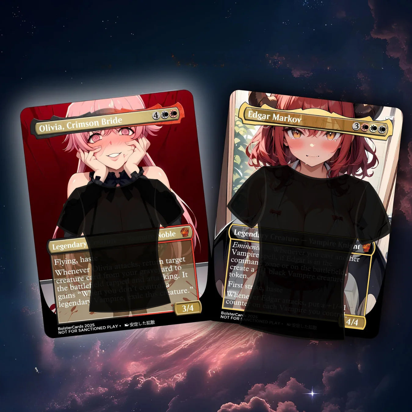 Edgar Markov Anime Style Waifu Tribal Commander Deck Special Edition Custom Proxy Deck Art For EDH High Quality Cards 10