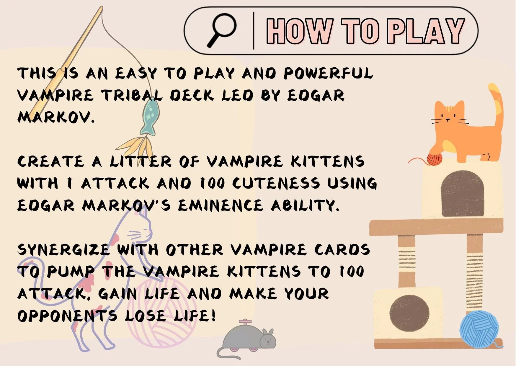 Edgar Markov Vampire Tribal Proxy Commander Deck, 100 Cards + 8 Free Tokens | Cute Custom Full Art | MuraProxyArt