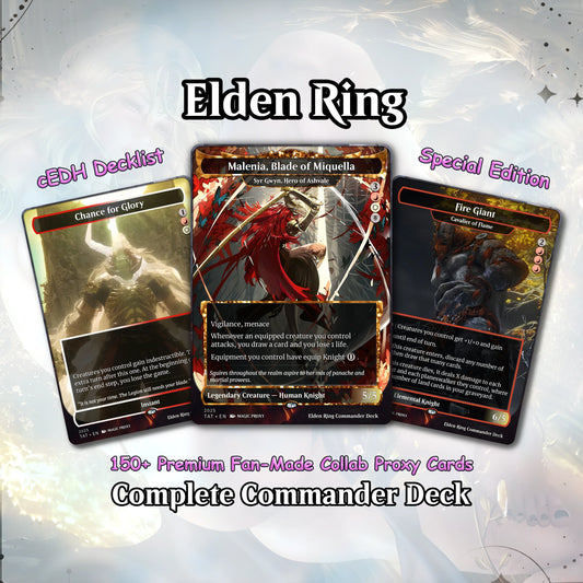 Elden Ring Commander cEDH Deck - Elden Ring Commander Magic Commander - Magic Proxy Deck with 160+ Unique Cards - Custom