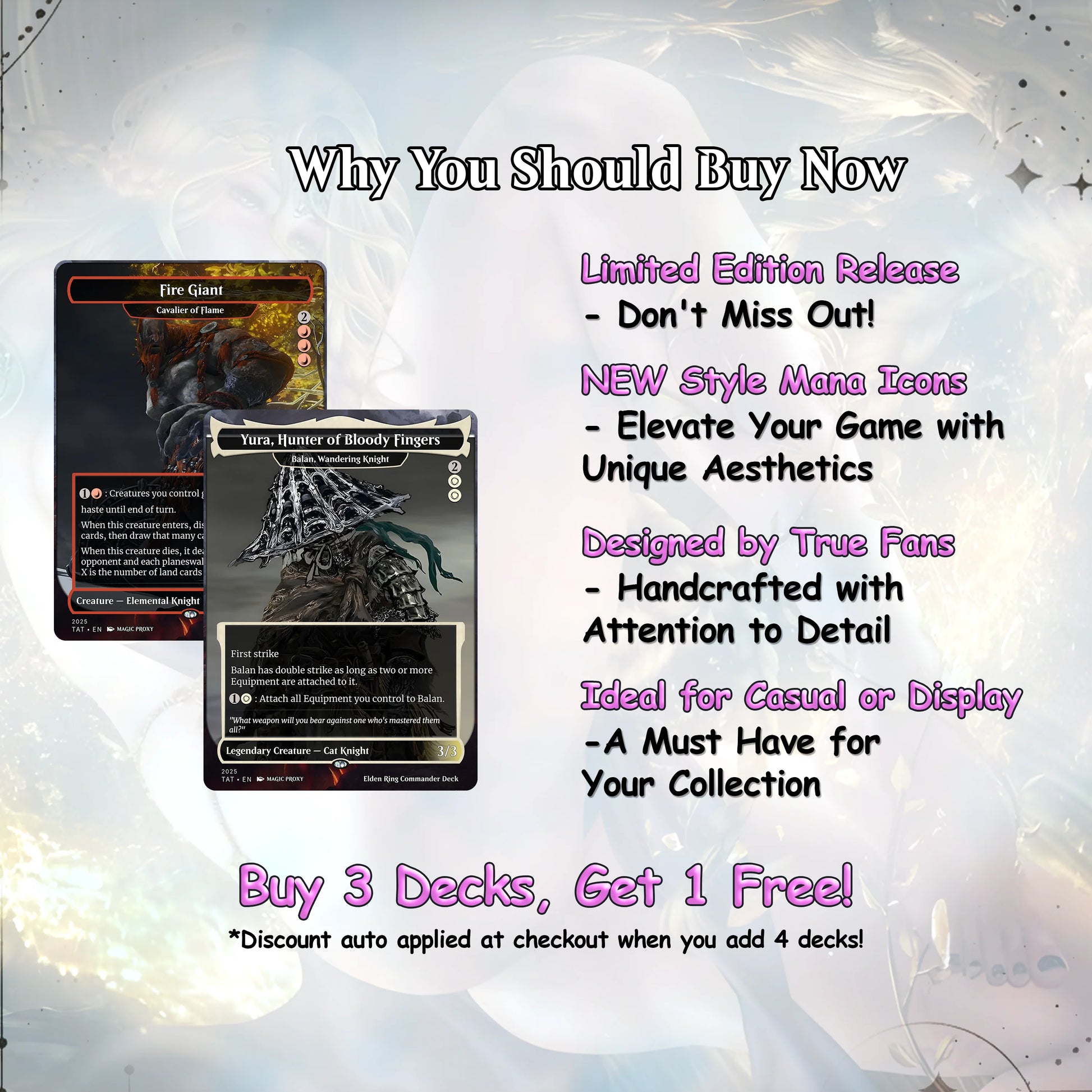 Elden Ring Commander cEDH Deck - Elden Ring Commander Magic Commander - Magic Proxy Deck with 160+ Unique Cards - Custom