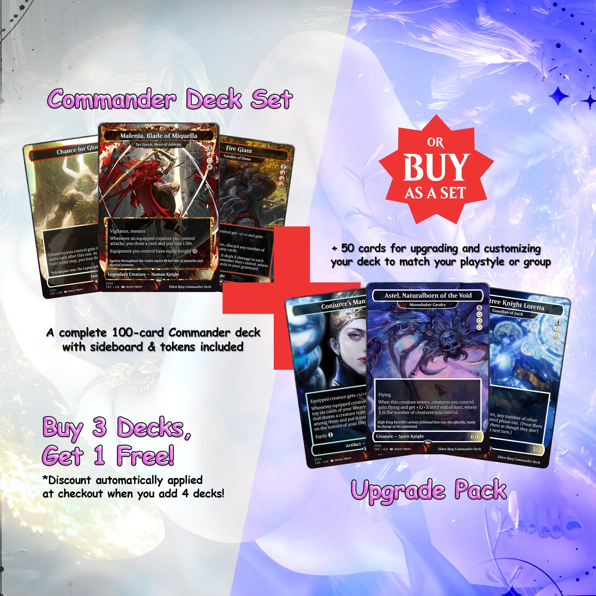 Elden Ring Commander cEDH Deck - Elden Ring Commander Magic Commander - Magic Proxy Deck with 160+ Unique Cards - Custom
