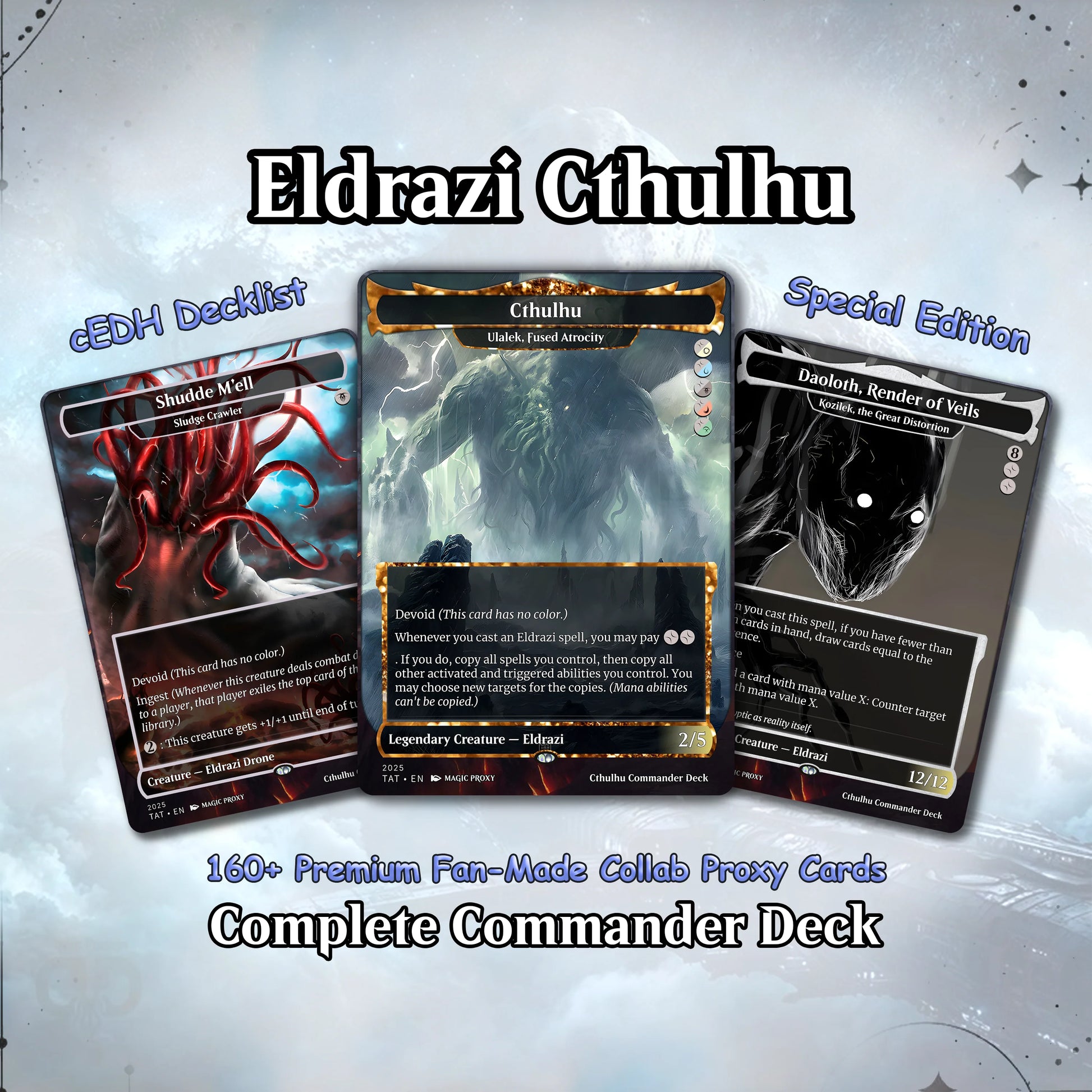 Eldrazi Cthulhu Commander cEDH Deck - Eldrazi Cthulhu Commander Magic Commander - Magic Proxy Deck with 160+ Unique Card