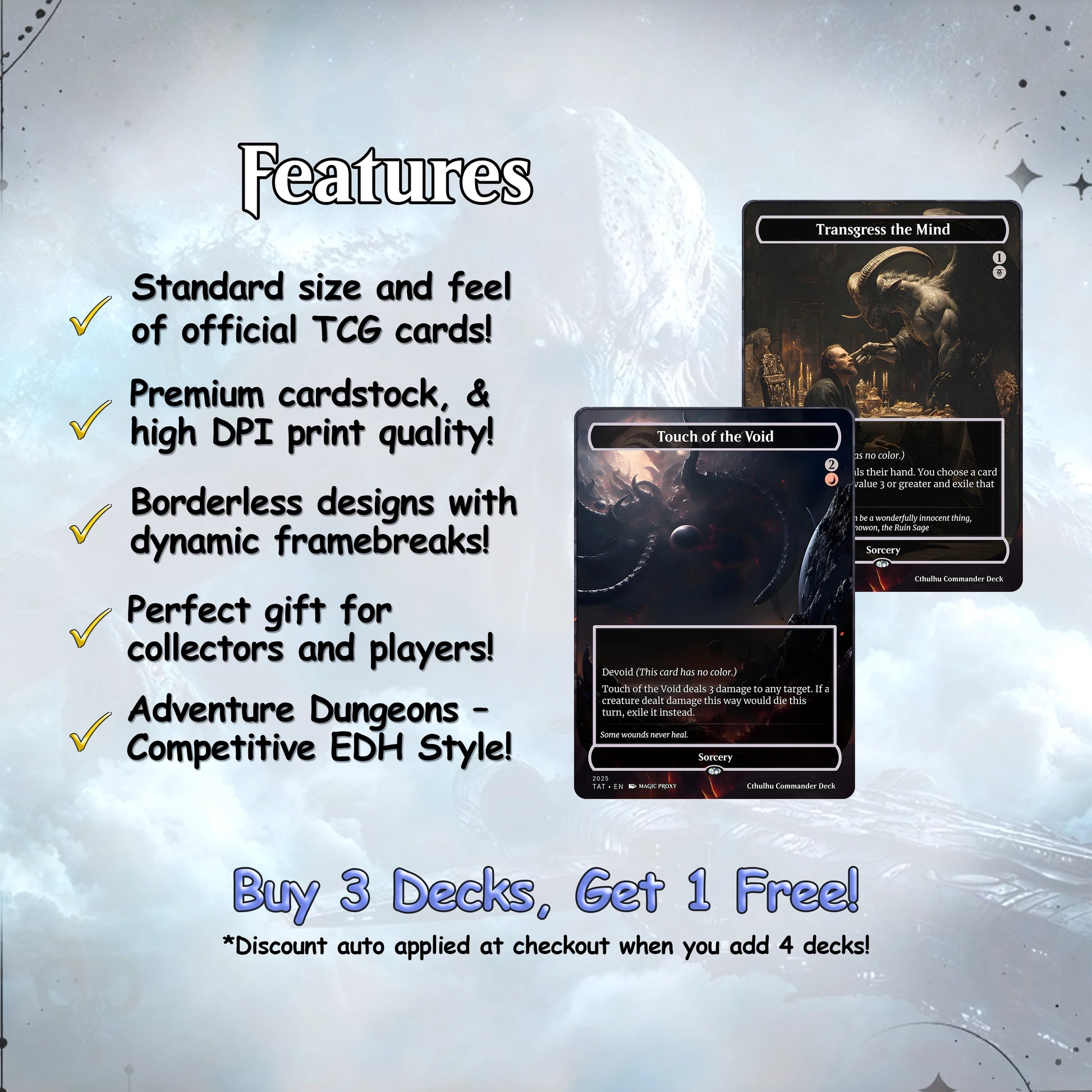 Eldrazi Cthulhu Commander cEDH Deck - Eldrazi Cthulhu Commander Magic Commander - Magic Proxy Deck with 160+ Unique Card