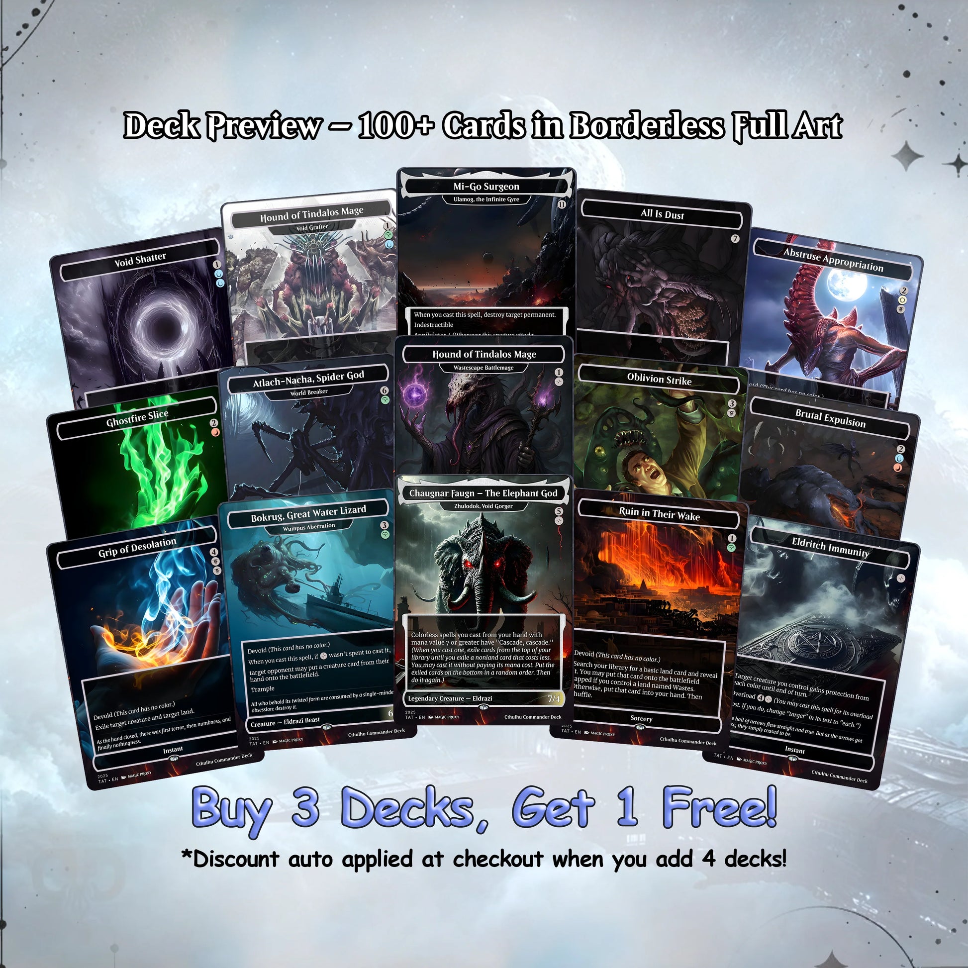 Eldrazi Cthulhu Commander cEDH Deck - Eldrazi Cthulhu Commander Magic Commander - Magic Proxy Deck with 160+ Unique Card