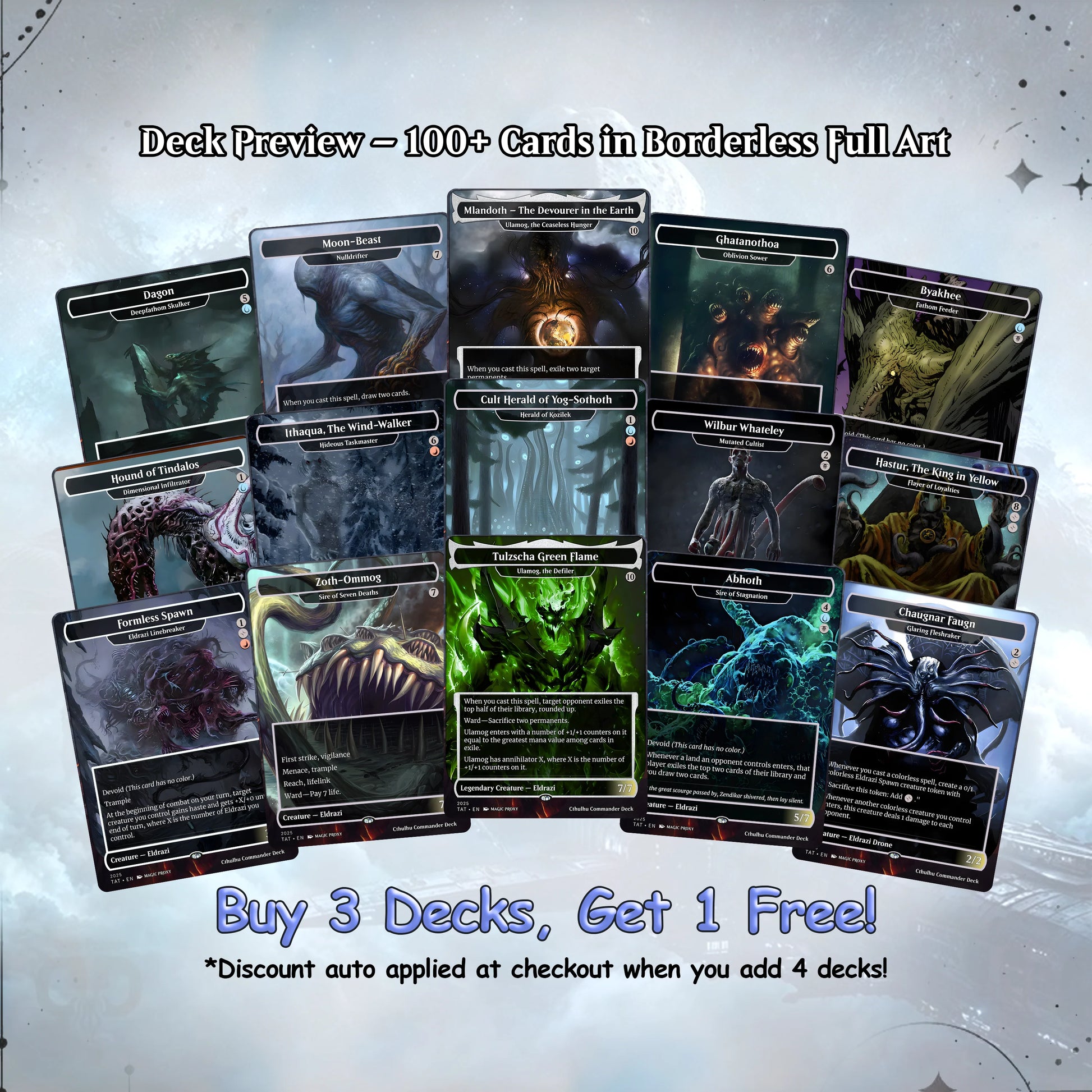 Eldrazi Cthulhu Commander cEDH Deck - Eldrazi Cthulhu Commander Magic Commander - Magic Proxy Deck with 160+ Unique Card