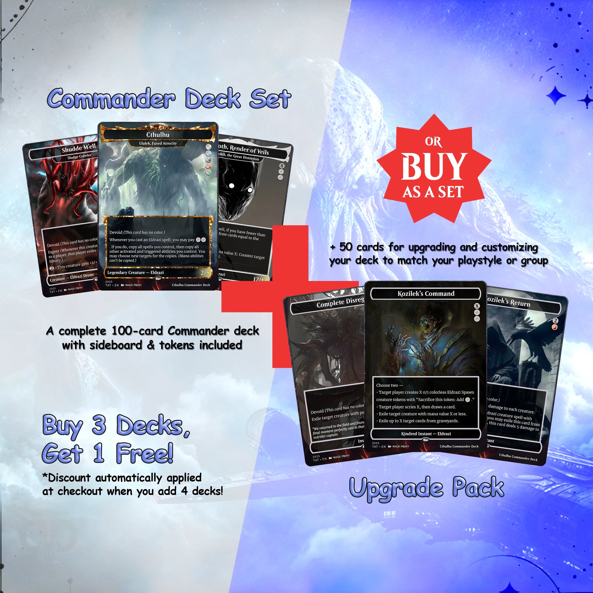 Eldrazi Cthulhu Commander cEDH Deck - Eldrazi Cthulhu Commander Magic Commander - Magic Proxy Deck with 160+ Unique Card