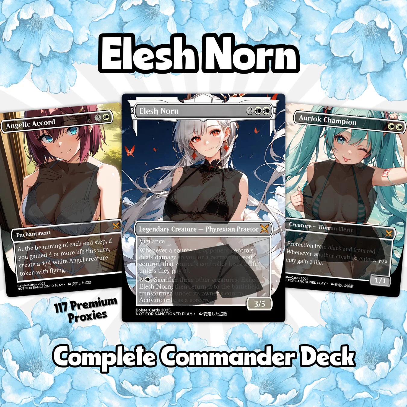 Elesh Norn Anime Style Waifu Tribal Commander Deck Special Edition Custom Proxy Deck Art For EDH High Quality Cards 108 