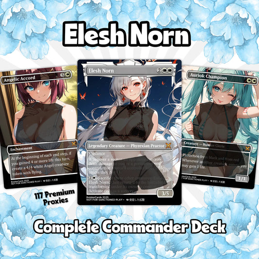 Elesh Norn Anime Style Waifu Tribal Commander Deck Special Edition Custom Proxy Deck Art For EDH High Quality Cards 108 