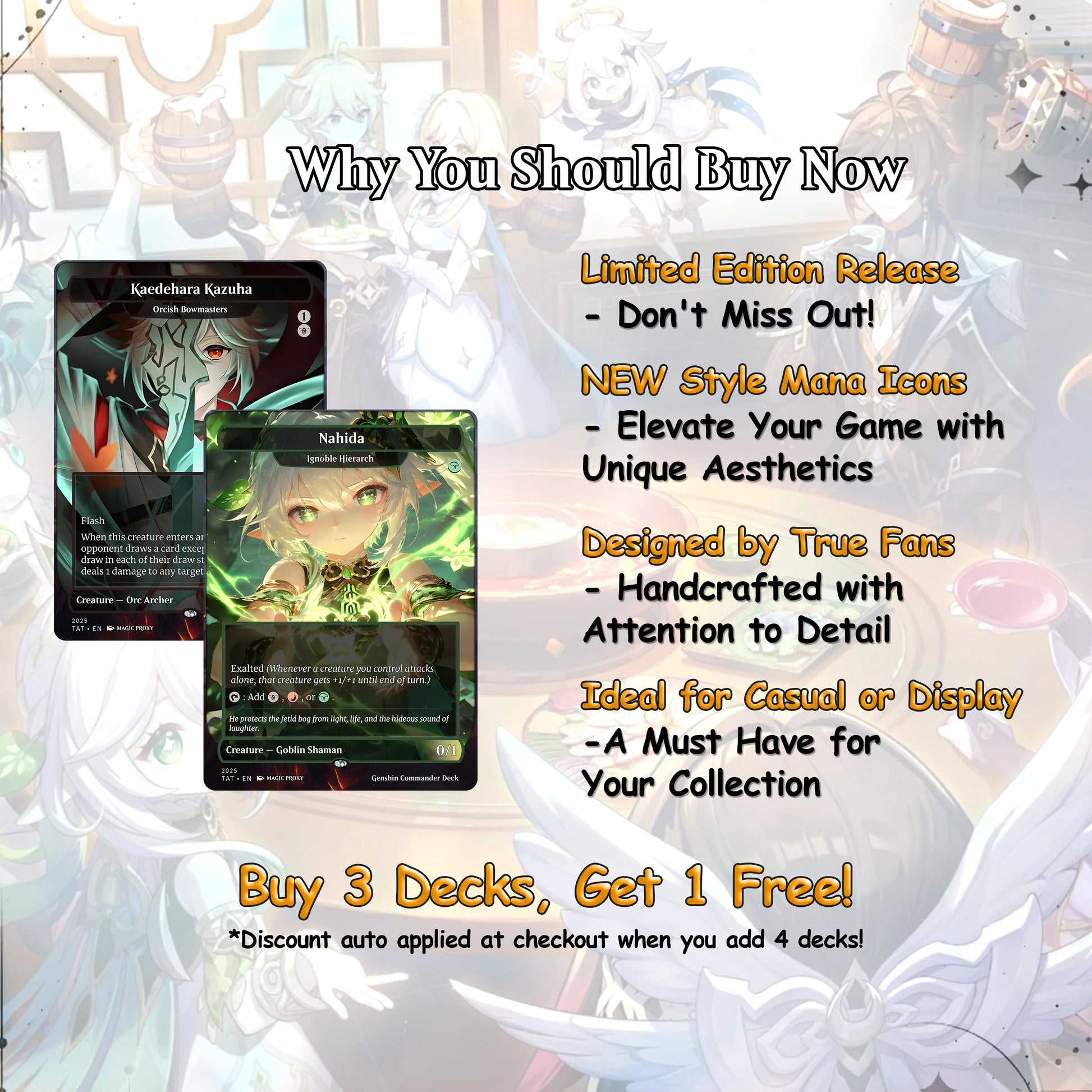 Genshin MTG Deck - Kenrith EDH | Premium The Evolution | Custom Competitive 100+ Cards