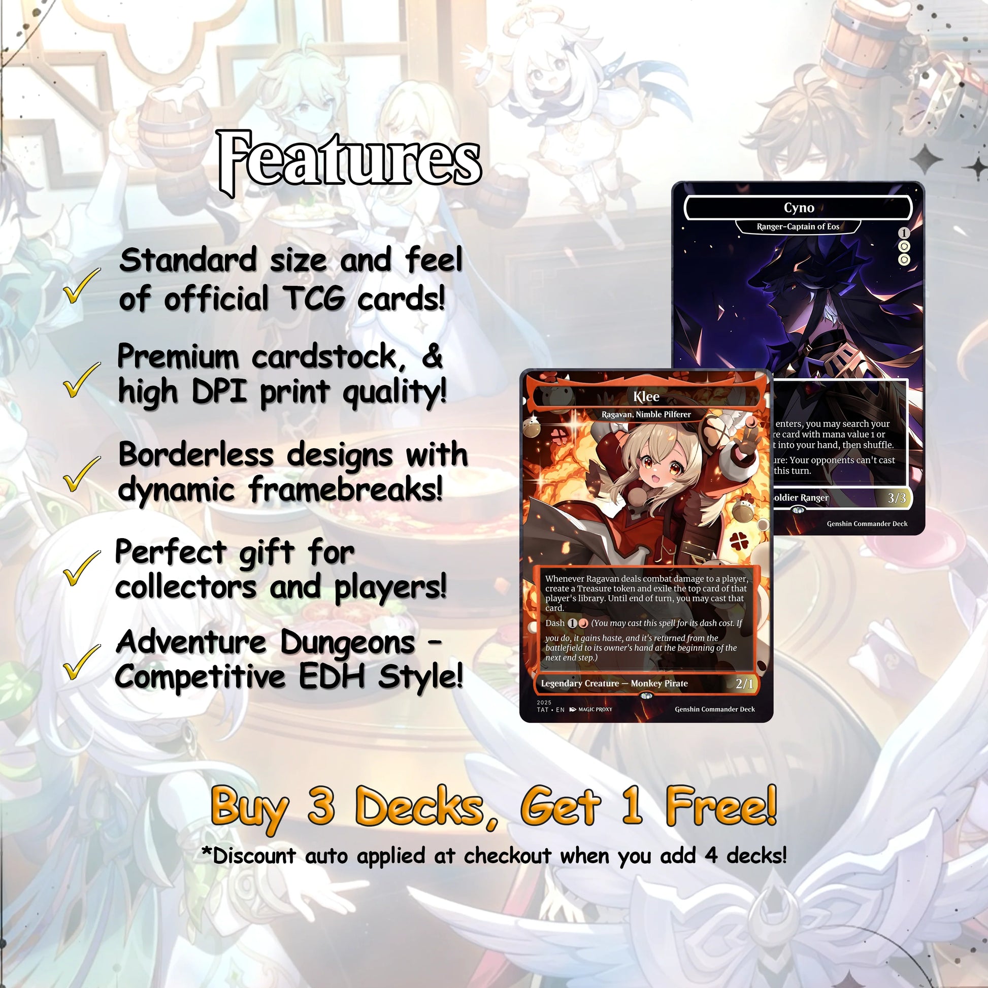 Genshin MTG Deck - Kenrith EDH | Premium The Evolution | Custom Competitive 100+ Cards