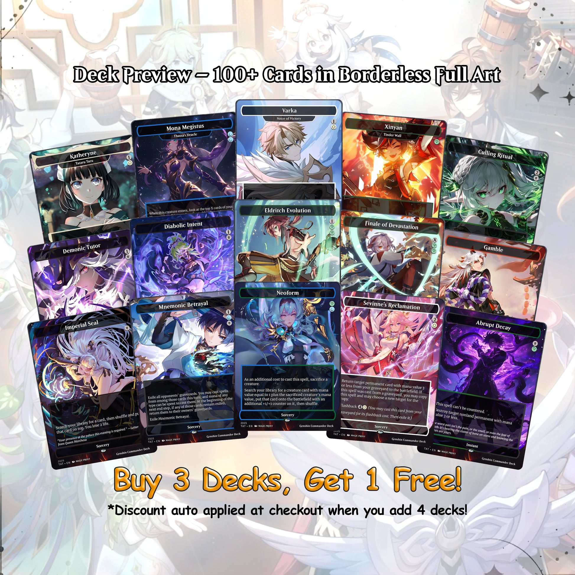 Genshin MTG Deck - Kenrith EDH | Premium The Evolution | Custom Competitive 100+ Cards