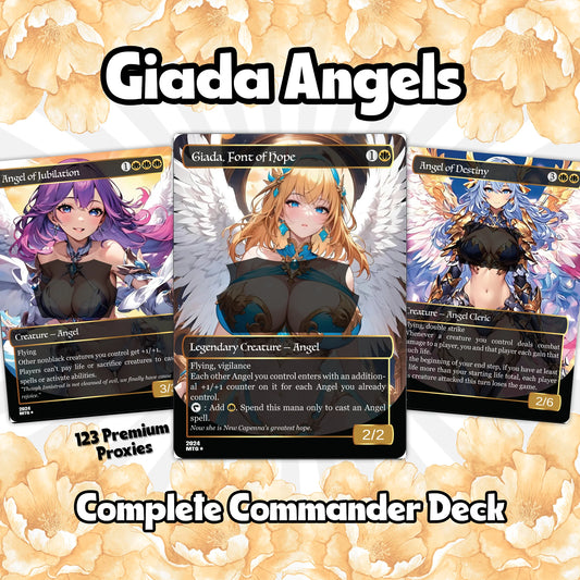 Giada Angels Anime Waifu Commander Deck Custom Proxy Giada Angels English High Quality Cards