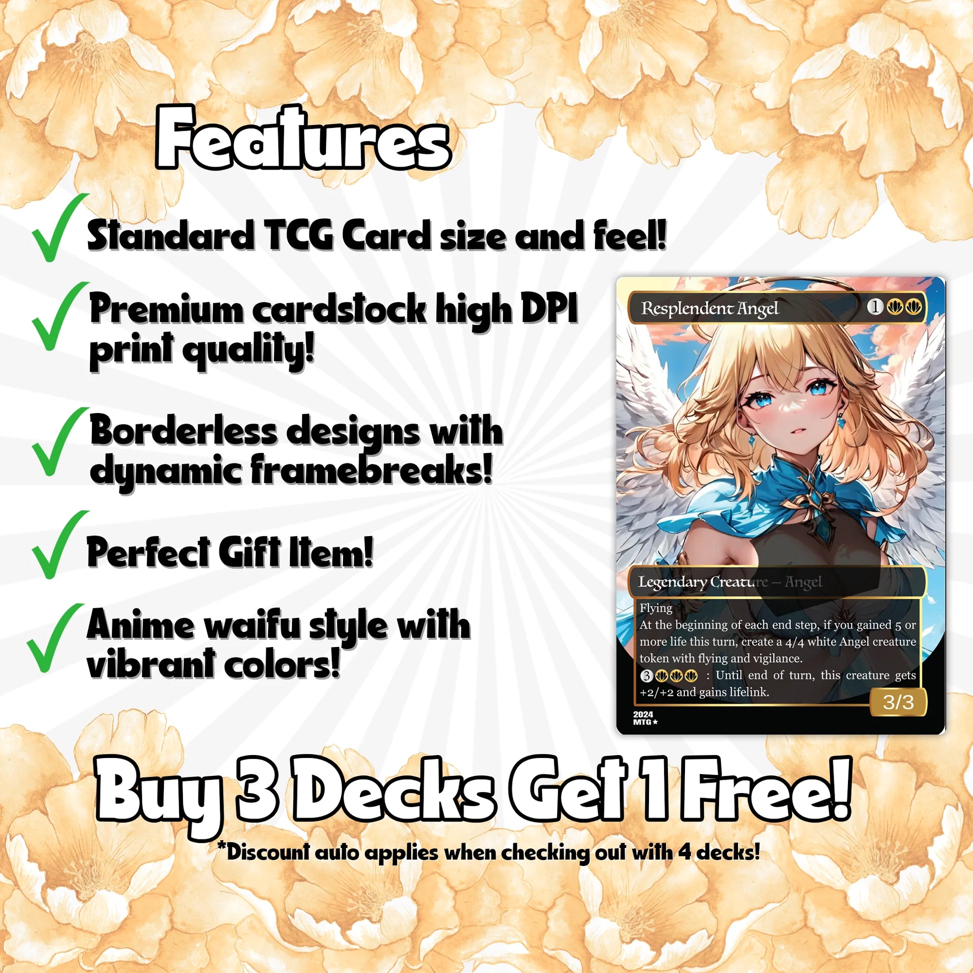Giada Angels Anime Waifu Commander Deck Custom Proxy Giada Angels English High Quality Cards